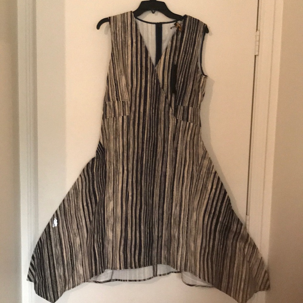 Women Donna Karan”8”wrap front Midi DressChicNWT💕